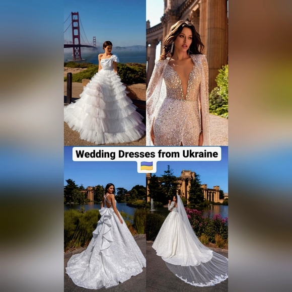 Wedding Dresses from Ukraine 🇺🇦All sizes, 8 weeks sawing time, Free Veil - Picture 1 of 5